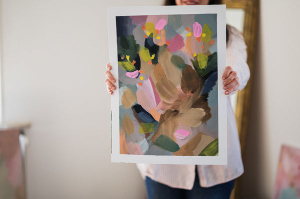 colorful art on paper hold in hands Dominika Montonen-Koivisto