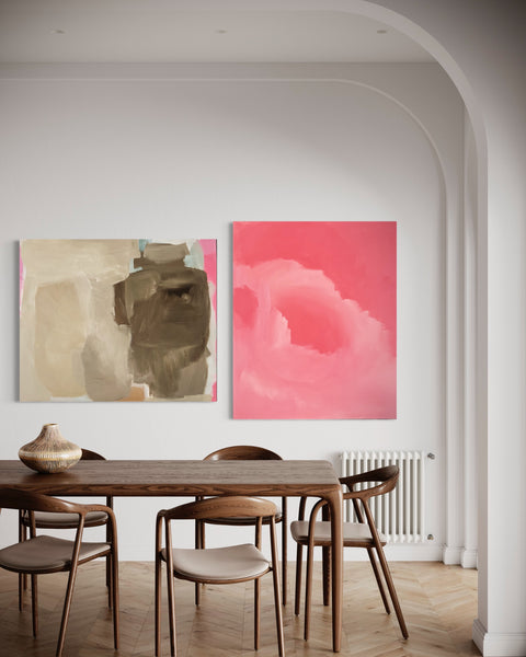 Pink brown diptych Dominika Montonen-Koivisto