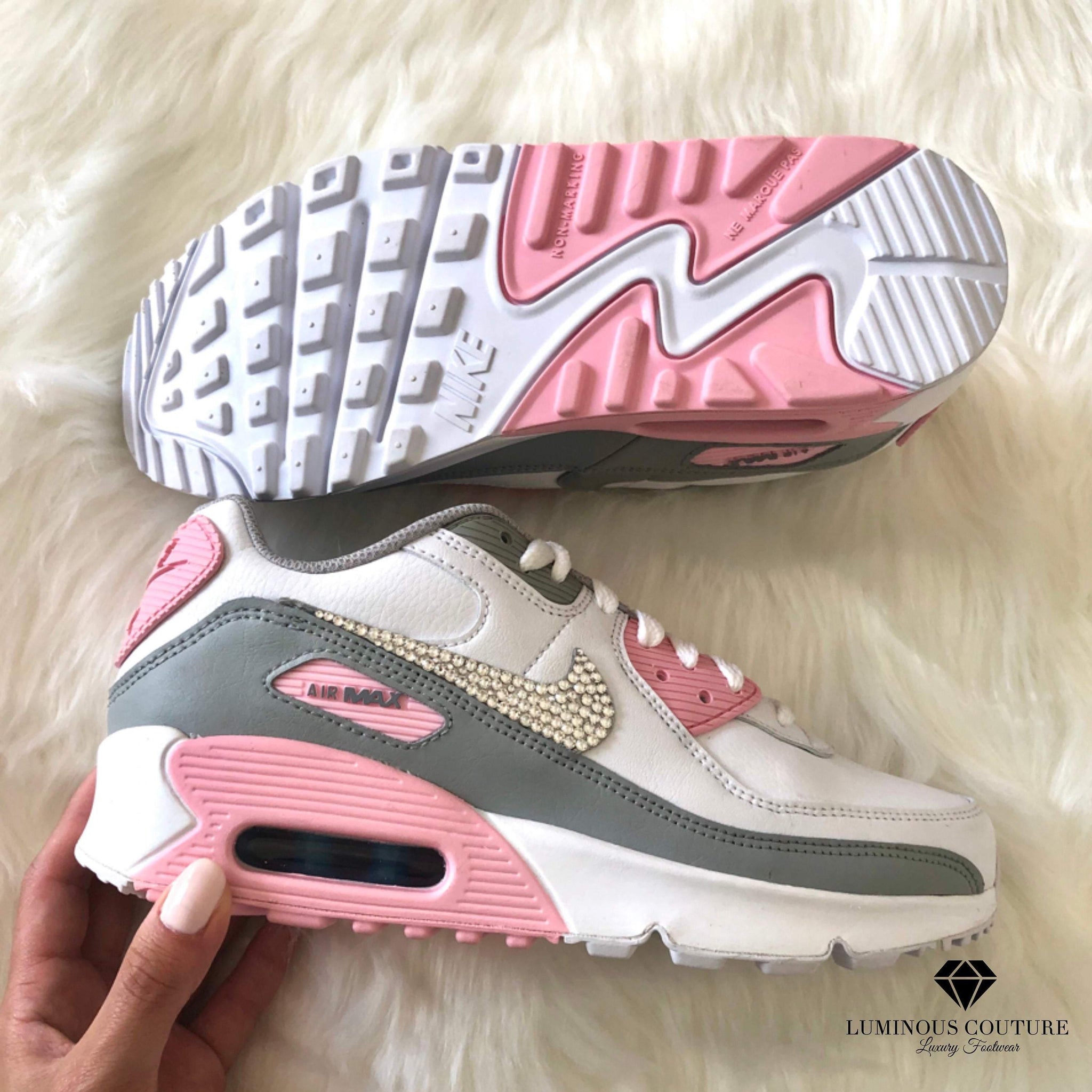 custom pink nike shoes