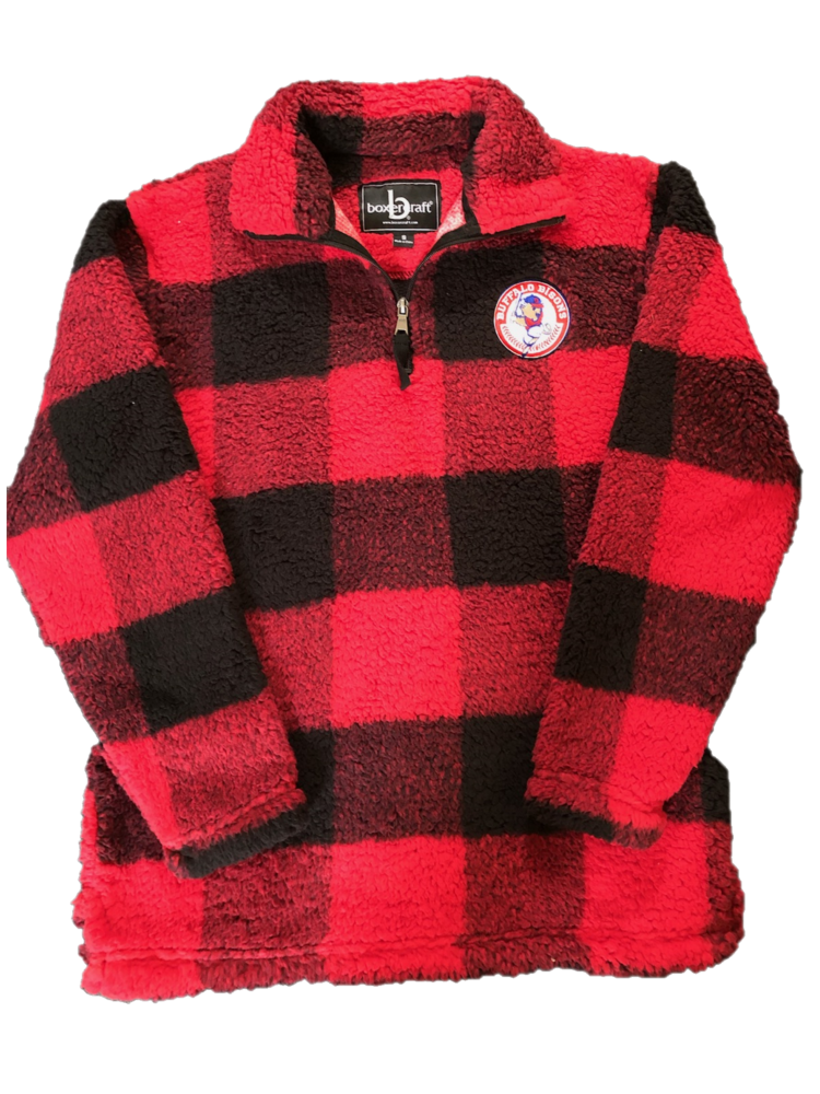 plaid quarter zip pullover