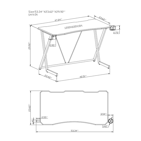 DIY Gaming Computer Desk Dimensions for Small Room