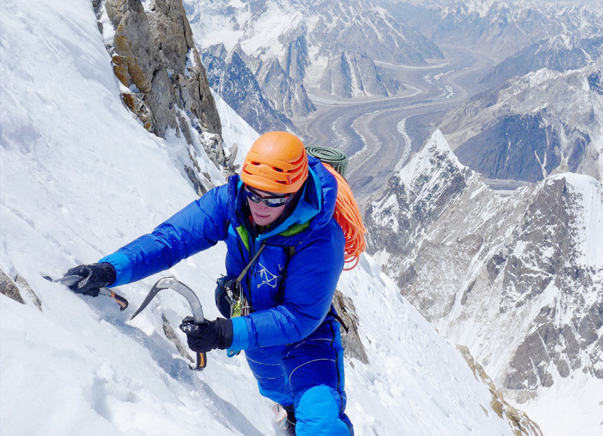 Luka Lindic climbing