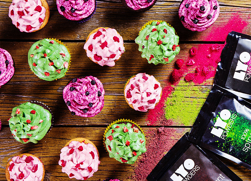 Cupcakes made with Lyo powders