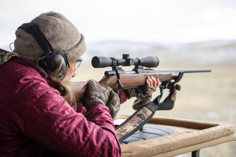 Erin Campbell Sighing in Rifle - RadCast Outdoors