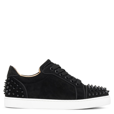 Christian Louboutin Spike Suede High Top Sneakers Shoes Black EU 41 From  Japan