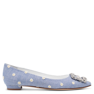 Manolo Blahnik | Susille daisy chambray espadrilles | Savannahs