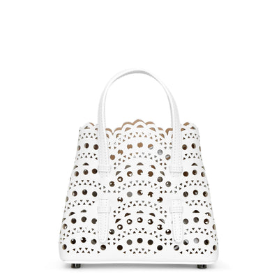 Alaïa, Mina 20 white leather tote bag