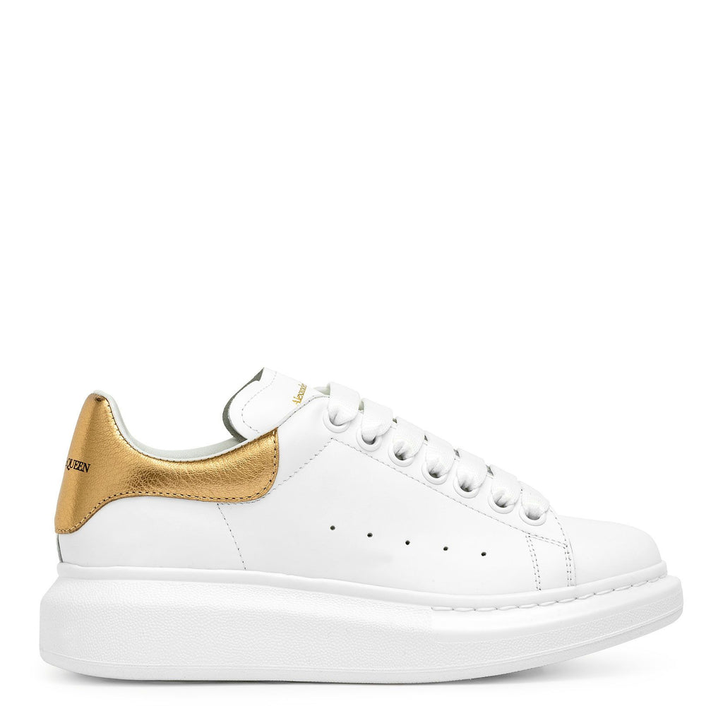 white and gold alexander mcqueen sneakers