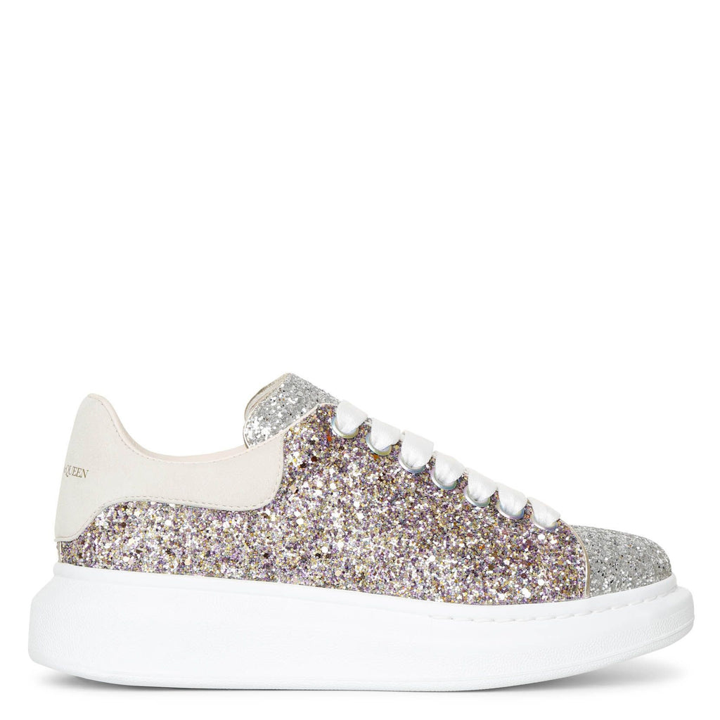 alexander mcqueen shoes silver glitter