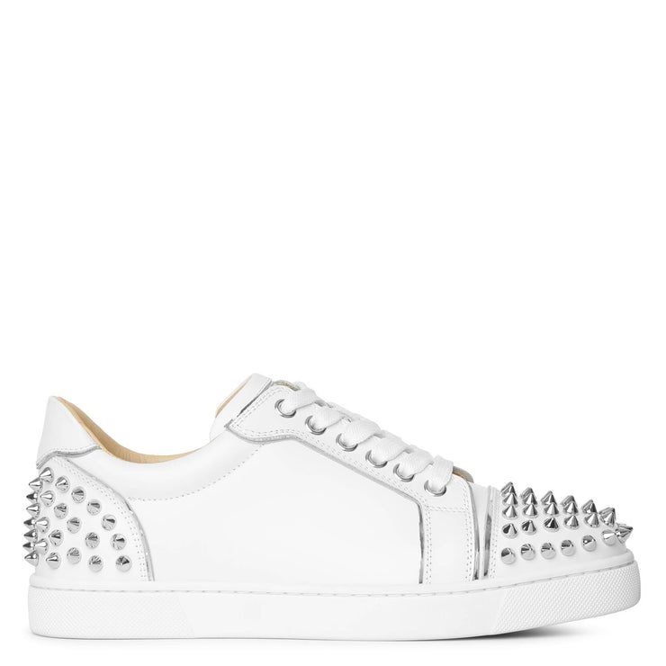 white leather louboutin