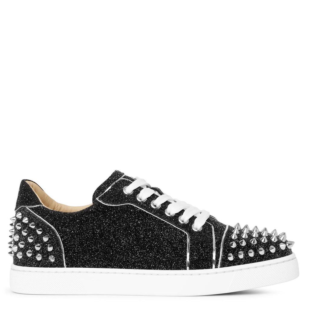 louboutin black leather sneakers