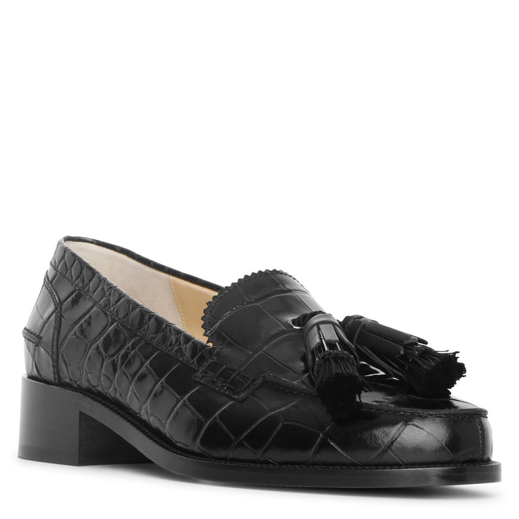 flat leather loafers