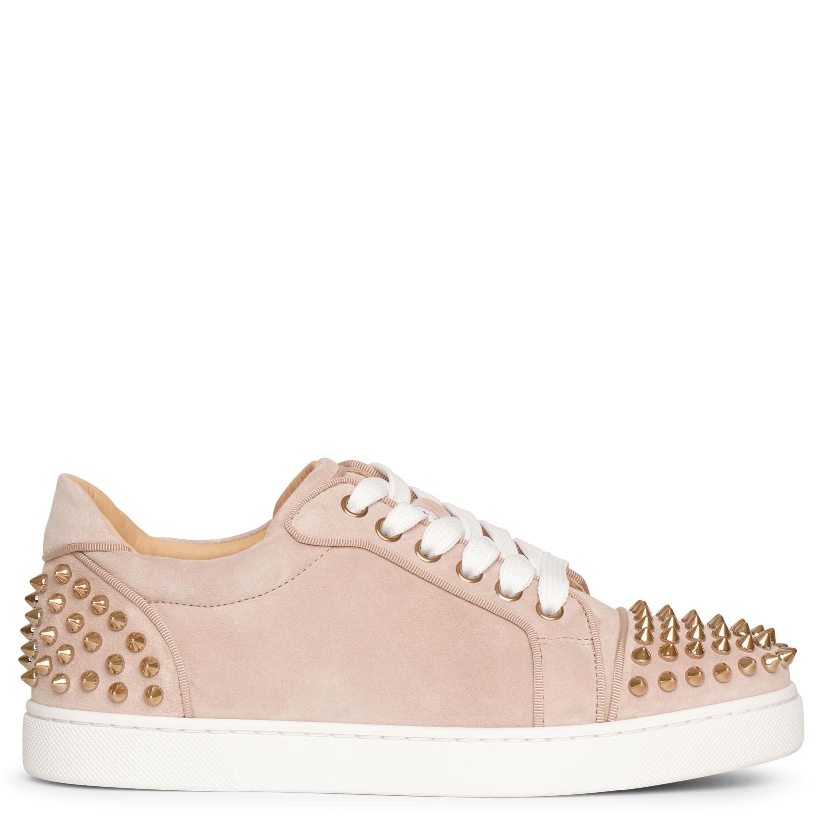 CHRISTIAN LOUBOUTIN VIEIRA 2 ORLATO BEIGE SUEDE SNEAKERS