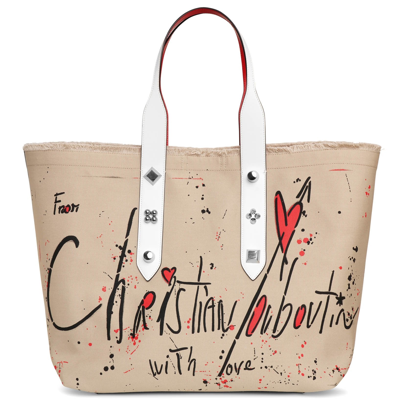 CHRISTIAN LOUBOUTIN FRANGIBUS BEIGE TOTE BAG