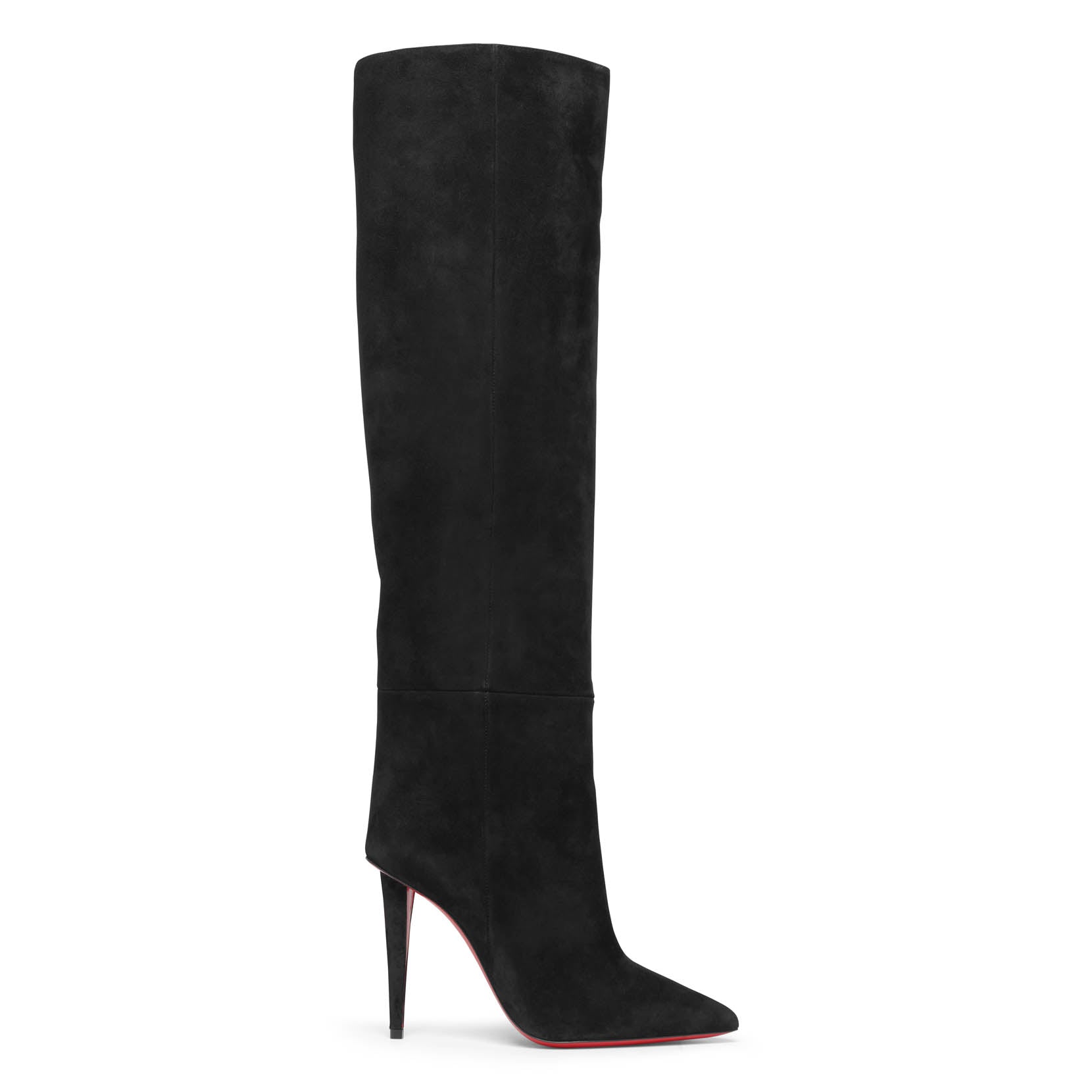 CHRISTIAN LOUBOUTIN ASTRILARGE BOTTA 100 BLACK SUEDE BOOTS