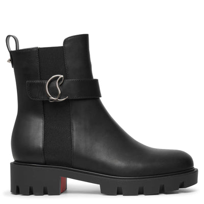 Christian Louboutin | CL chelsea 70 black leather ankle boots