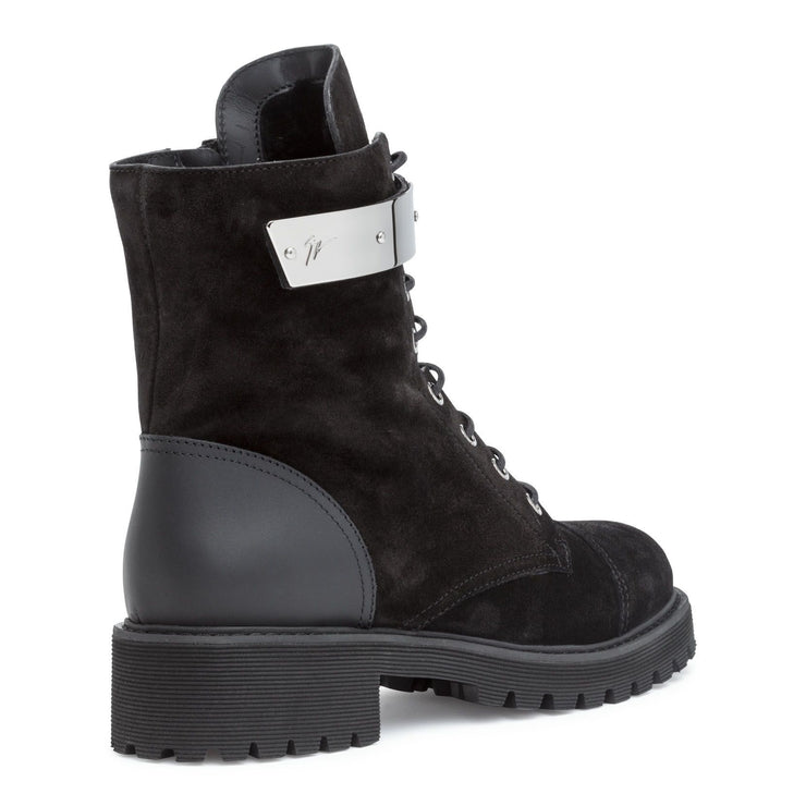 giuseppe zanotti leather combat boots