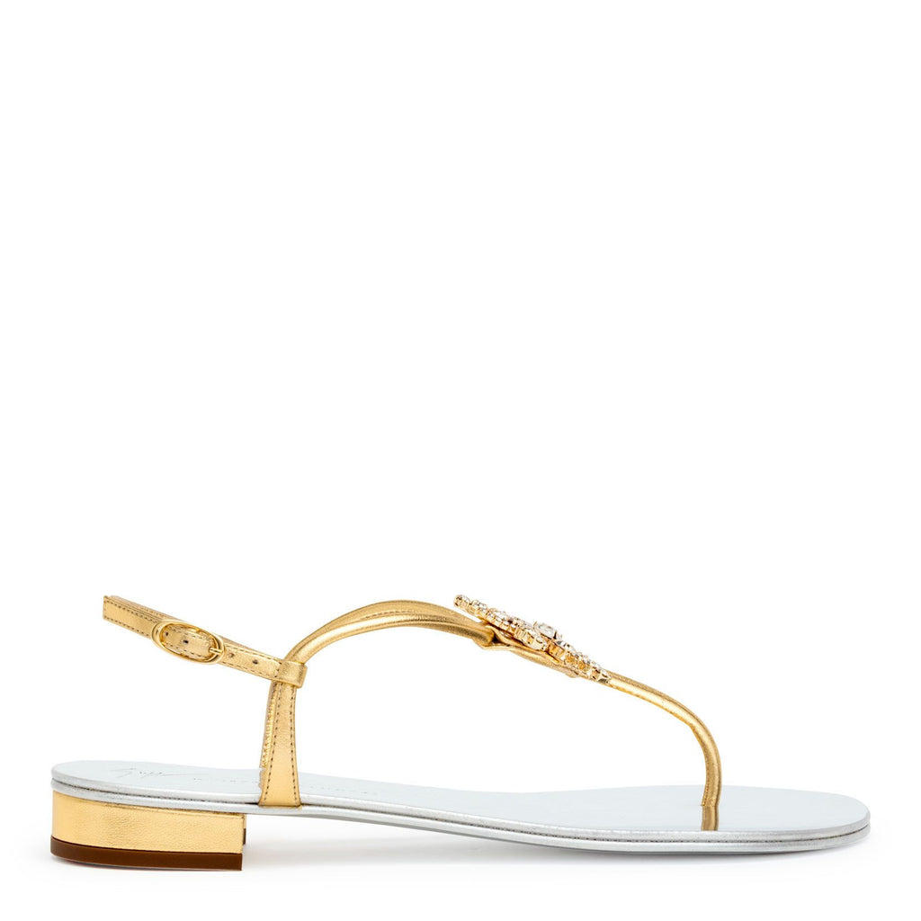 Giuseppe | Starfish gold flat sandals | Savannahs