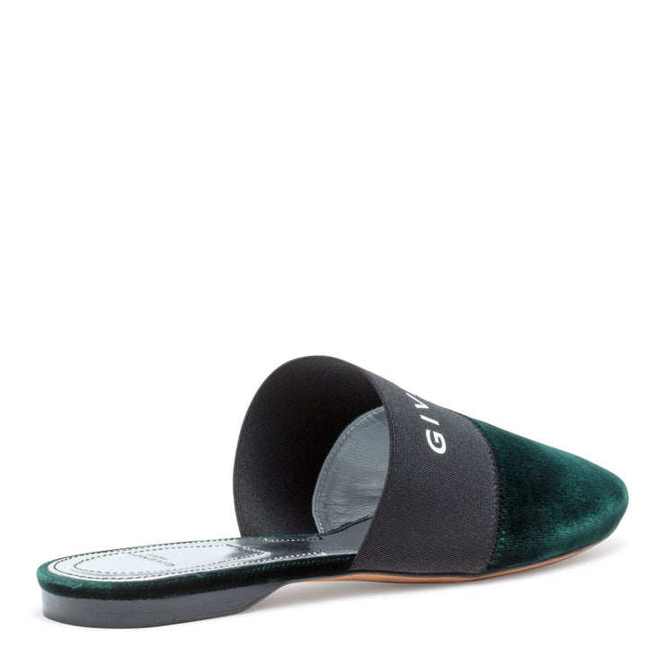 Bedford Dark Green Velvet Mules 