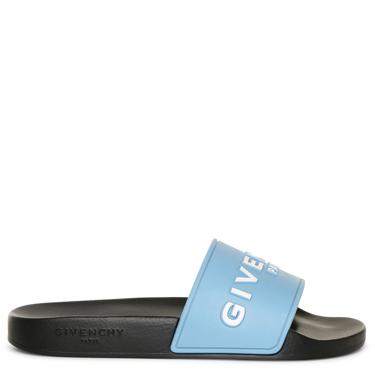 Givenchy | Sky blue rubber slide sandals | Savannahs