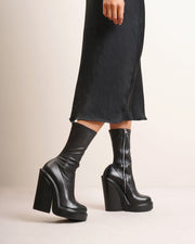 givenchy stretch leather platform boots