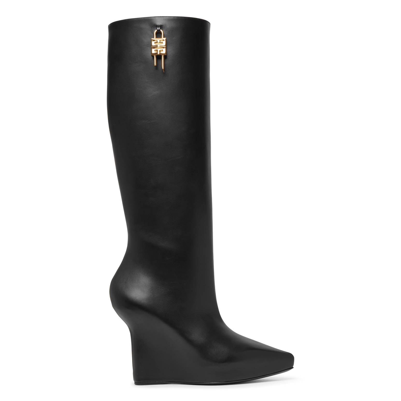 Givenchy G-lock Leather Wedge Knee-high Boots In Black | ModeSens