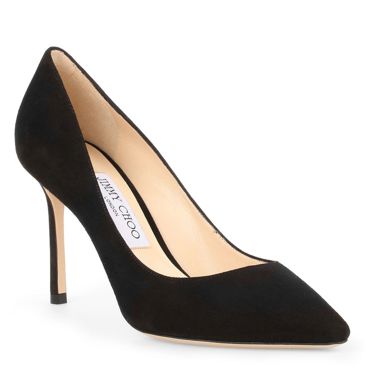 jimmy choo romy 85 black suede