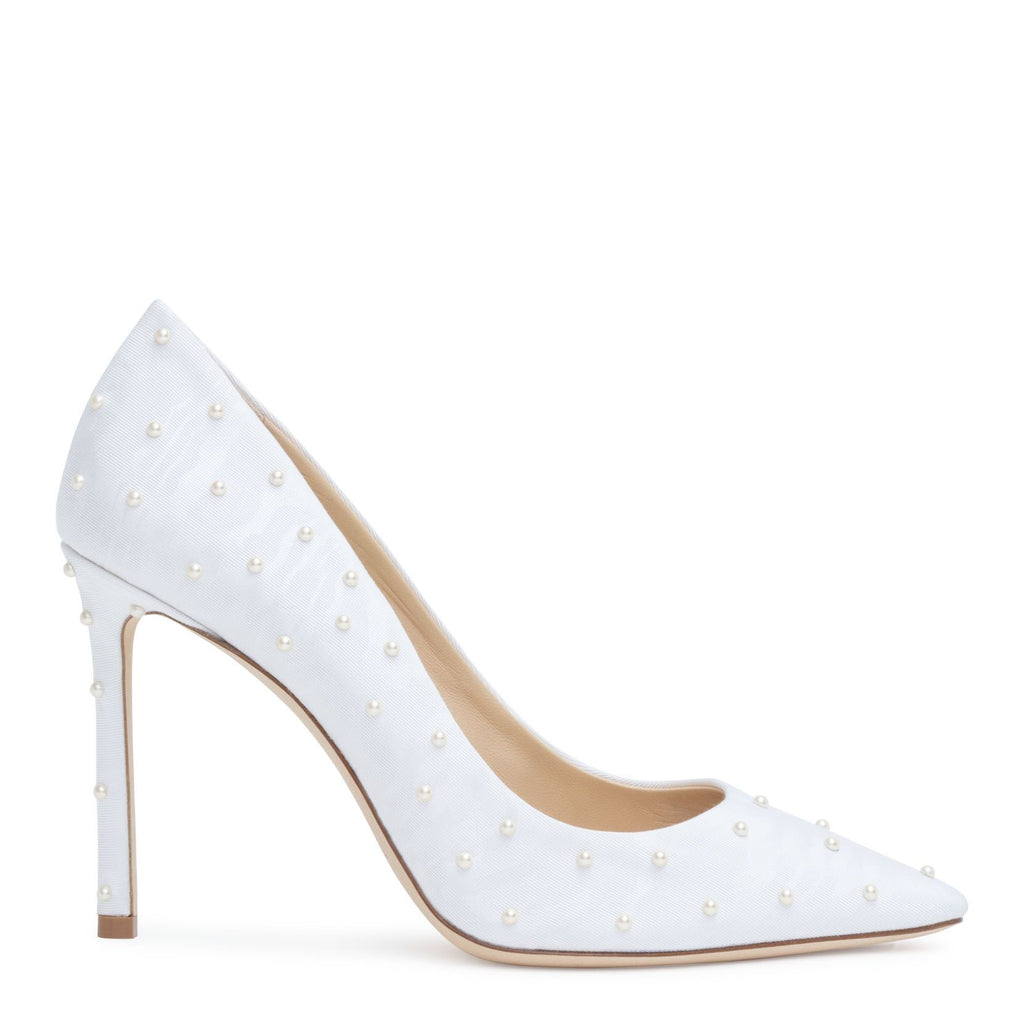 Jimmy Choo | Romy 100 white pearl pumps 