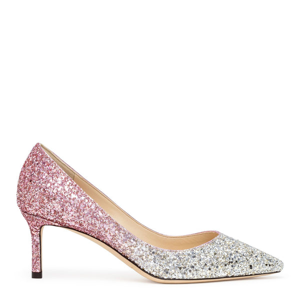 Jimmy Choo | Romy 60 silver pink glitter pumps | Savannahs