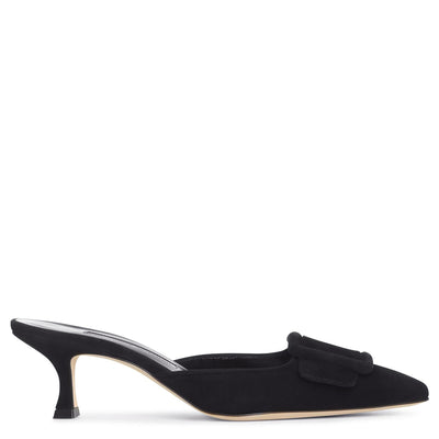 Manolo Blahnik | Maysale 50 navy suede mules | Savannahs