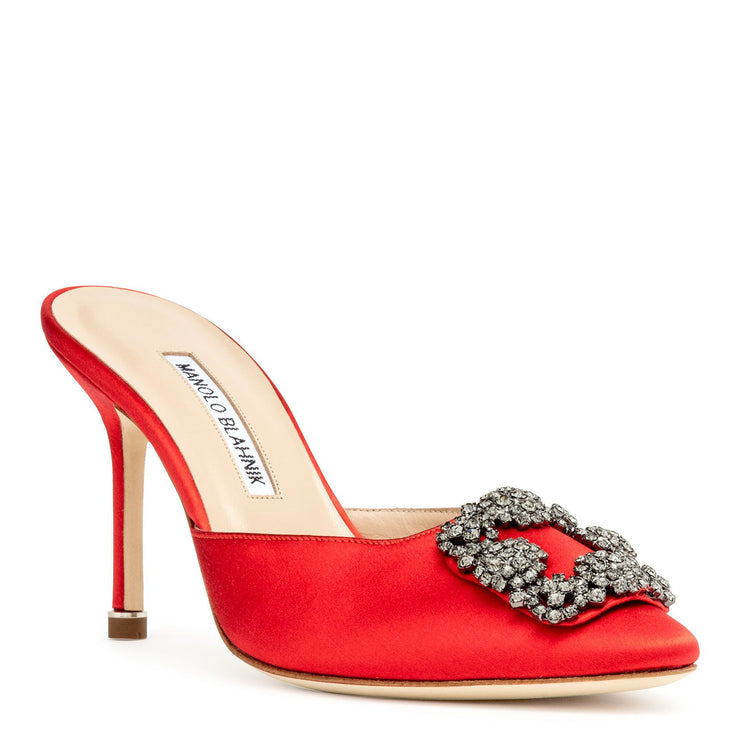 Manolo Blahnik | Hangisimu 90 red satin 