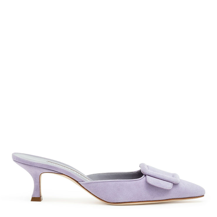 Manolo Blahnik | Maysale 50 purple suede mules | Savannahs