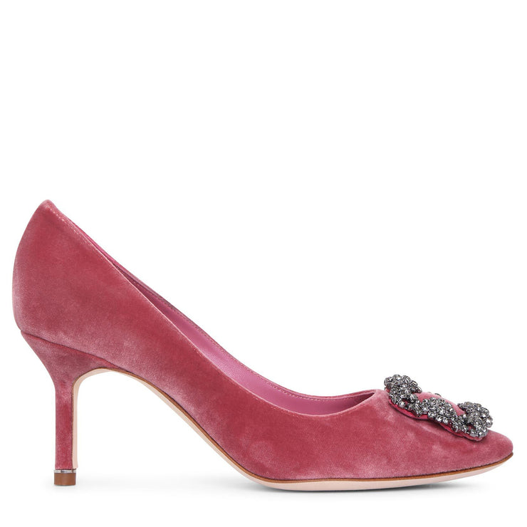 Manolo Blahnik | Hangisi 70 velvet pink 