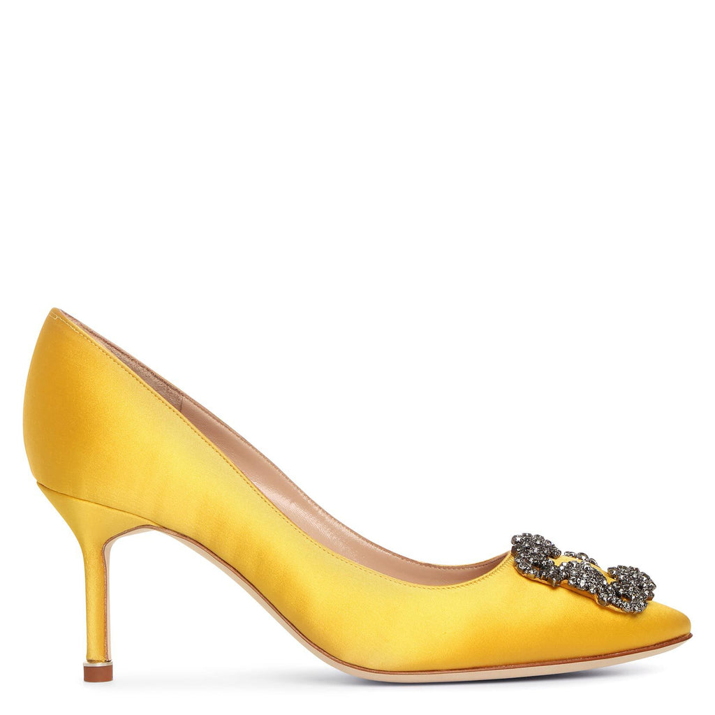 manolo blahnik yellow heels