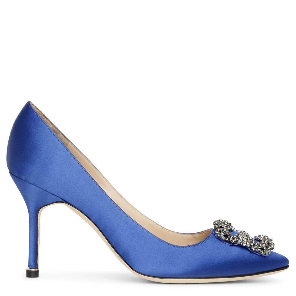 manolo blahnik hangisi blue satin