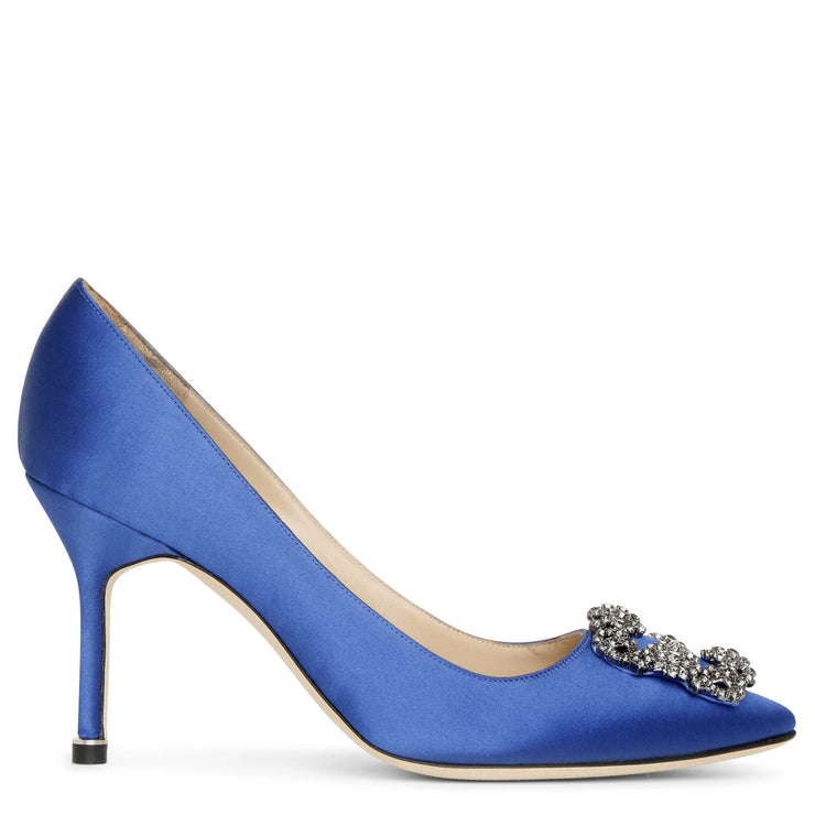 satin royal blue heels