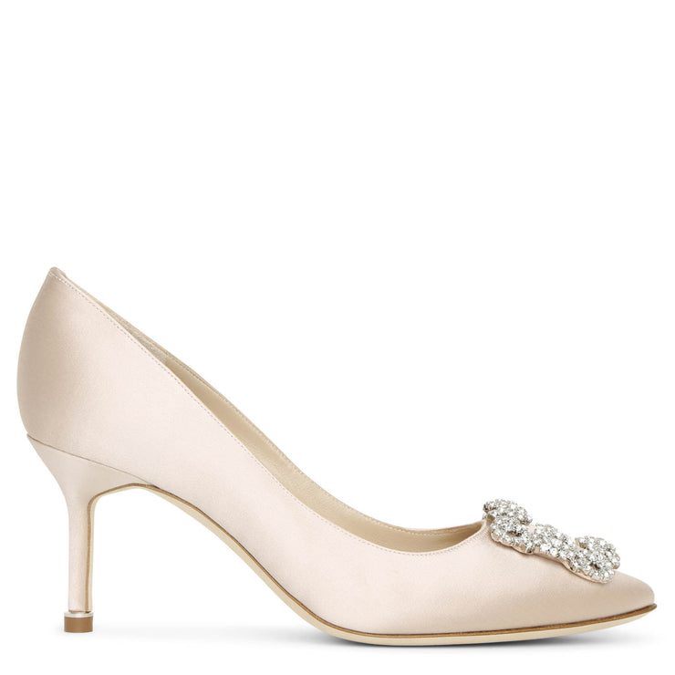 manolo satin pumps