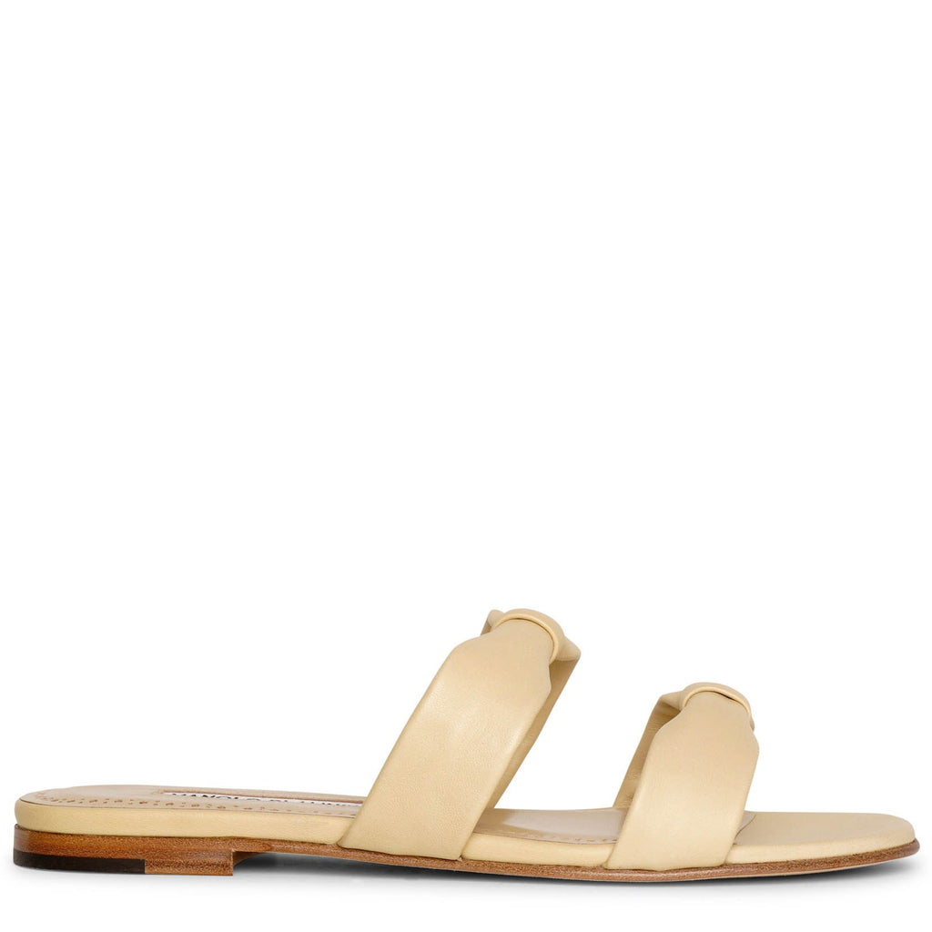 Manolo Blahnik | Pallera leather flat sandals | Savannahs