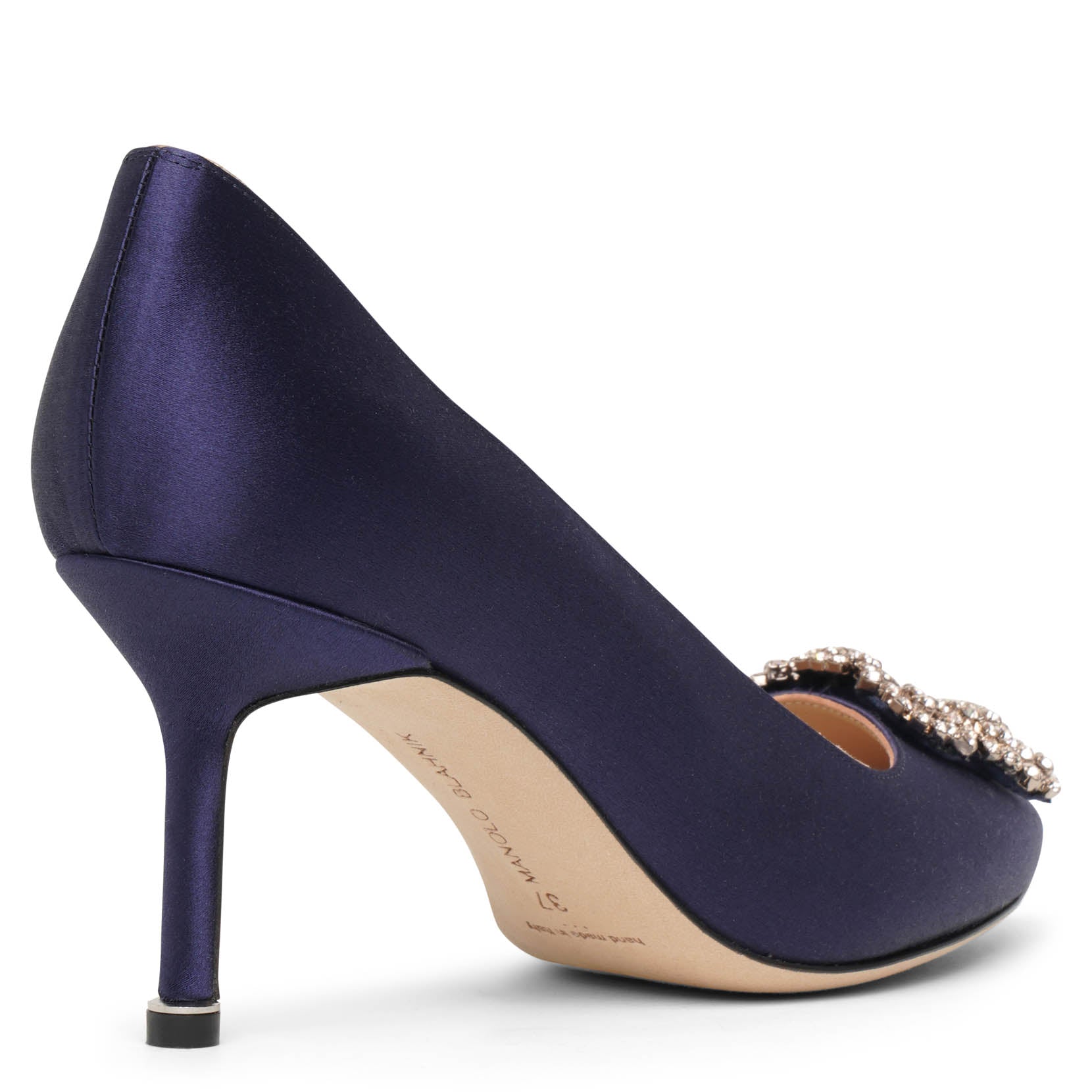 Manolo Blahnik Hangisi 70 Satin Pump In Blue | ModeSens