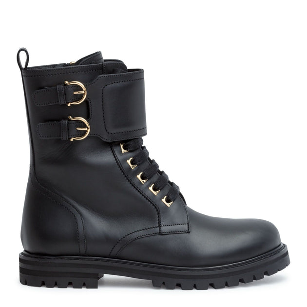 salvatore ferragamo combat boots