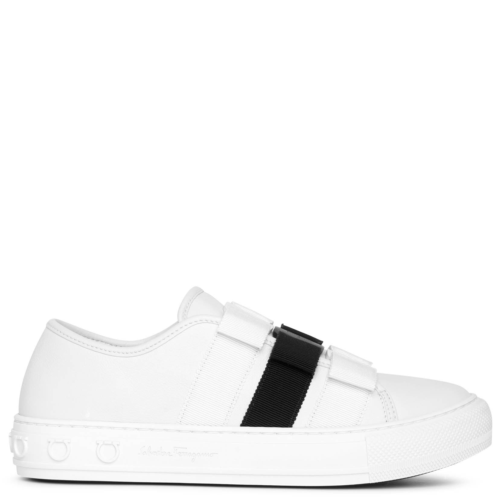 Salvatore Ferragamo | Nataly white bow sneakers | Savannahs