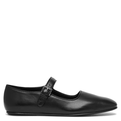 The Row | Elastic ballet black nappa slippers | Savannahs