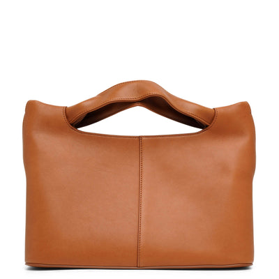 The Row, Soft Margaux 15 dark taupe grain leather bag