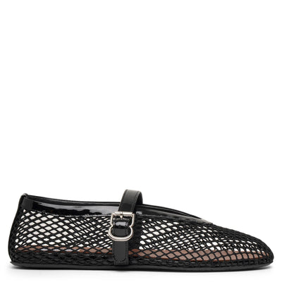 Alaïa, Embellished black mesh ballet flats