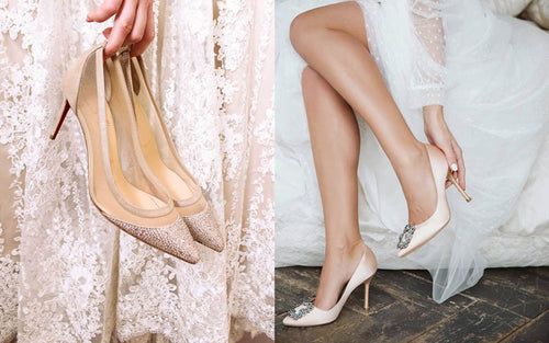 100mm Women's High Heels for Party Wedding White Pumps