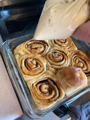 Icing Cinnamon buns