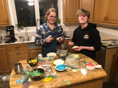 Sara and Benjamin Decorating Cookies