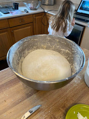Bun dough in bowl