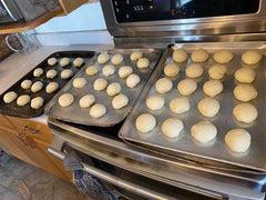 Buns on cookie sheet