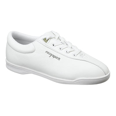 white leather walking shoes